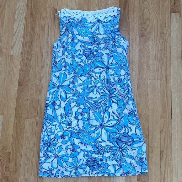 Lilly Pulitzer Blue and White Coronado crab shift - Picture 7 of 7